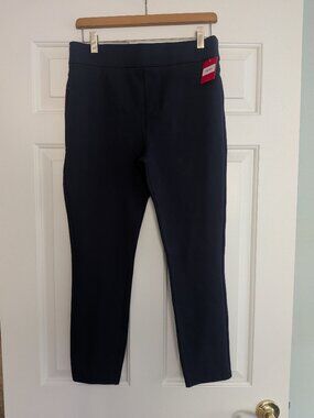 Spanx Ponte Ankle Length Leggings/Pants - Size L - Navy-  NWT